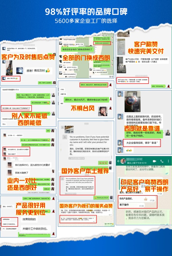 拉链快速门好评如潮